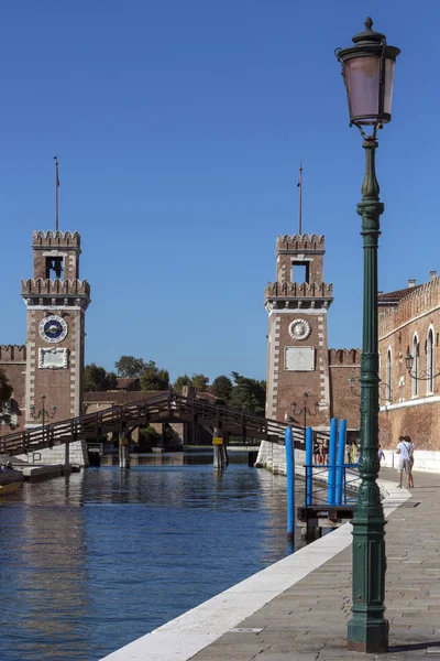 Indgang Til Den Venetianske Arsenal Kompleks Tidligere Skibsværfter Våbenlagre Samlet - Stock-foto