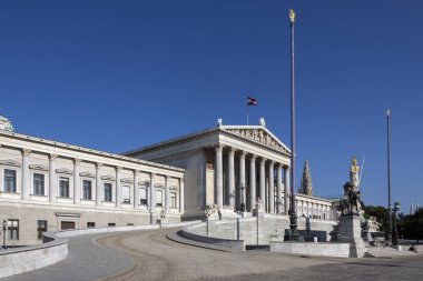 Parlamento binaları Ringstrabe Viyana, Avusturya. Avusturya Parlamentosu meclisli yasama Avusturya var. Bu iki odaları oluşur: Ulusal Konseyi (Nationalrat) ve Federal Konseyi.