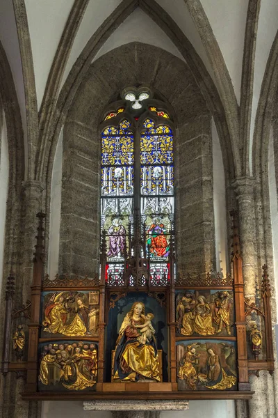 Εσωτερικό Του Stiftskirche Sankt Peter Σάλτσμπουργκ Στην Πόλη Του Σάλτσμπουργκ — Φωτογραφία Αρχείου