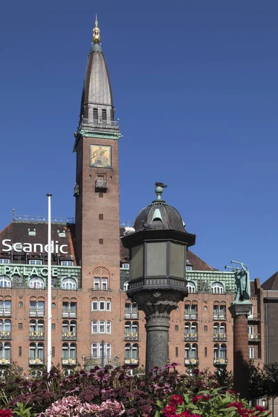 Das Denkmalgeschützte Palasthotel Radhuspladsen Rathausvorplatz Kopenhagen Dänemark — Stockfoto