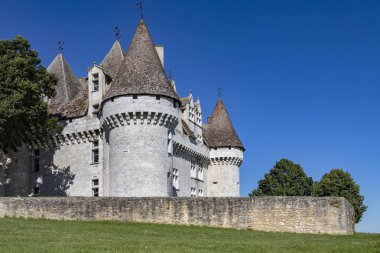 Chateau de Monbazillac Fransa'nın Nouvelle-Aquitaine bölgesinin Dordogne alanı Bergerac şehir yakınındaki. 