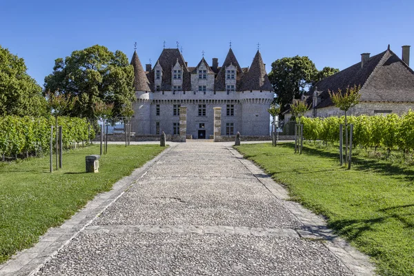 Château Monbazillac Nära Den Staden Bergerac Området Dordogne Regionen Nouvelle — Stockfoto