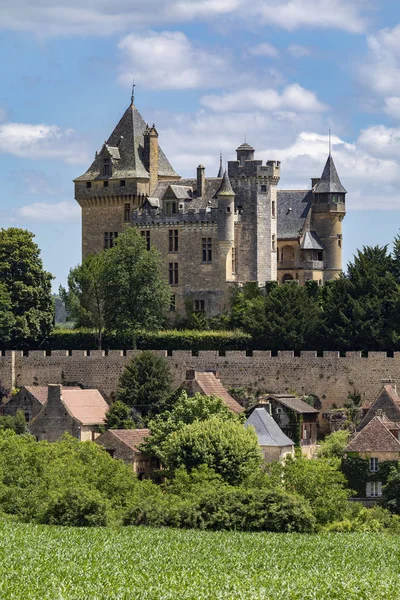 法国多尔多涅地区 Vitrac 法国公社孟福尔城堡 — 图库照片