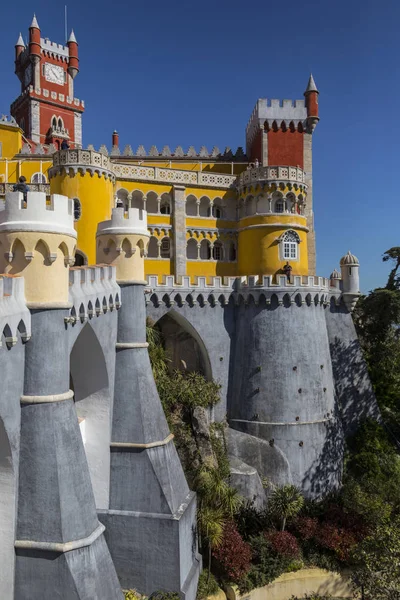 Национальный Дворец Пена Синтре Недалеко Лиссабона Португалии Первоначально Построенный Монастыре — стоковое фото