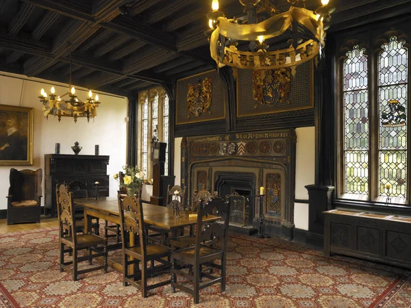Samlesbury ホール ランカシャー州 イングランドのプレストンの近くの歴史的な家 ギルバート サウスワース 1325 年に建てられました 1723 サウスワースの家族の家をだった — ストック写真