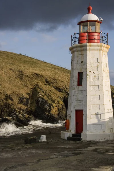Lighthouse Lybster Harbor Northeast Coast Scotland — Stock Photo, Image