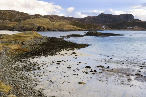 Paisagem Costeira Selvagem Perto Remota Aldeia Scourie Noroeste Escócia — Fotografia de Stock