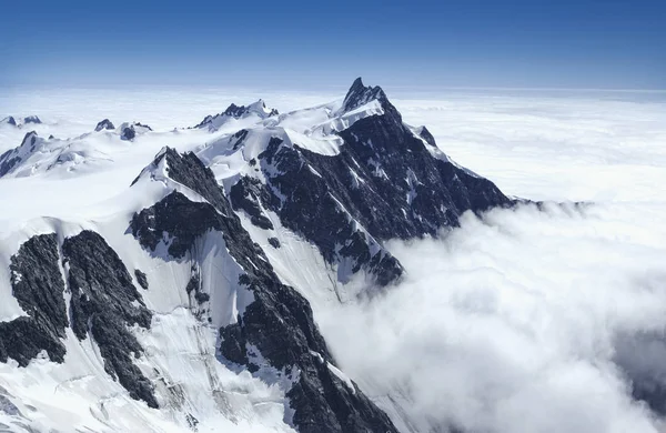 Vista Aérea Del Monte Cook Aoraki Los Alpes Del Sur —  Fotos de Stock