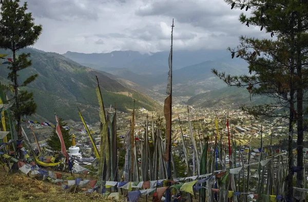 Bhútánci Hlavní Město Thimphu Království Bhútán Země Hřmícího Draka — Stock fotografie