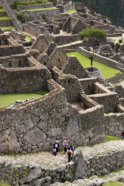 Inka Város Ból Mach Picchu Peru Dél Amerikában Kolumbusz Előtti — Stock Fotó