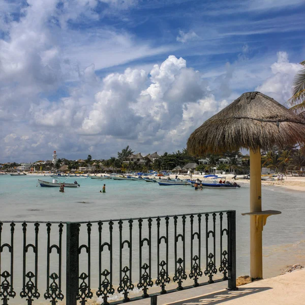 Playa Playa Del Carmen Cerca Cancún Península Yucatán México —  Fotos de Stock