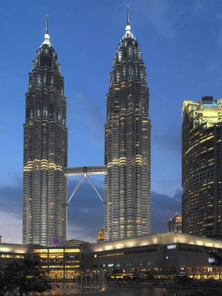 Petronas Towers Ook Bekend Als Petronas Twin Towers Stad Van — Stockfoto