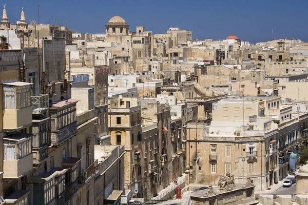 Střechy z Valletty na ostrově Malta — Stock fotografie