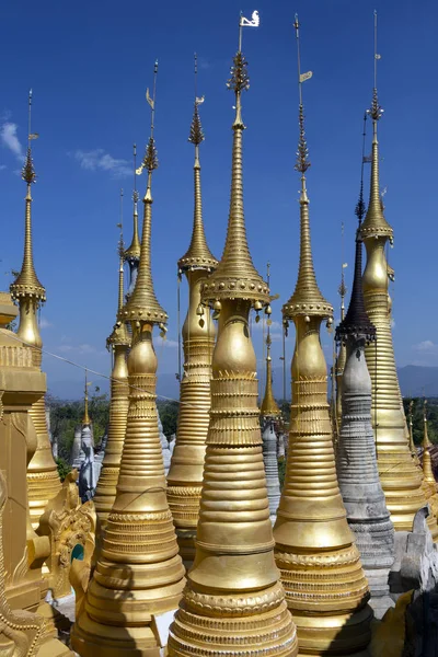 Tempio di Shwe Inn Thein Paya - Stato Shan - Myanmar — Foto Stock