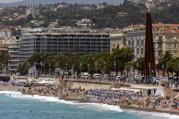 Beach in the city of Nice - South of France — Stock Photo, Image