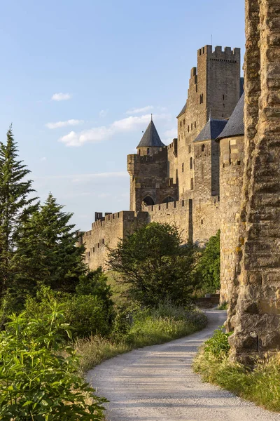 Fortaleza medieval e cidade murada de Carcassonne - França — Fotografia de Stock