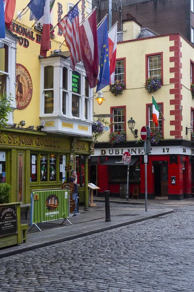 Tradiční irská hospoda - Temple Bar - Dublin - Irská republika — Stock fotografie