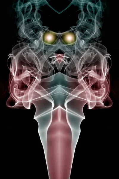 Αφηρημένη Σχεδίαση Από Φωτογράφηση Στροβιλισμού Καπνού — Φωτογραφία Αρχείου