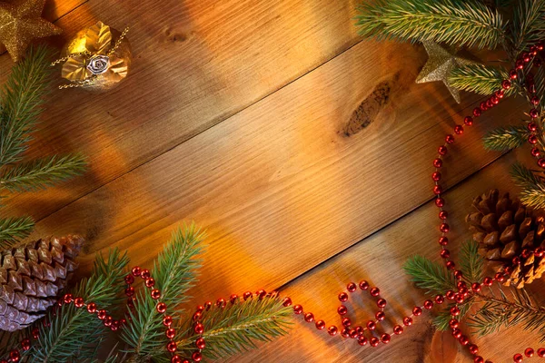 Slavnostní Vánoční Pozadí Nebo Hranice — Stock fotografie