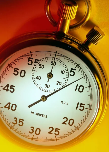 Temps Chronomètre Chronomètre Est Garde Temps Portatif Conçu Pour Mesurer — Photo