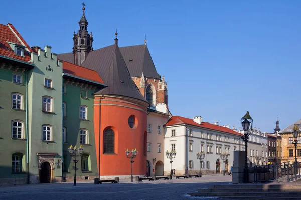 Szent Borbála Templom Maty Rynek Rynek Tér Város Krakkó Lengyelországban — Stock Fotó