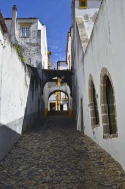 Evora bir sokak görünümü.