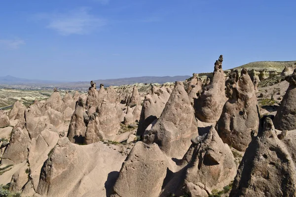 Una Vista Capadocia Erosionó Paisaje Tuffstone Volcánico —  Fotos de Stock