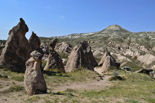 Una Vista Capadocia Erosionó Paisaje Tuffstone Volcánico —  Fotos de Stock