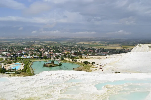 Ciudad Pamukkale Pie Los Manantiales —  Fotos de Stock