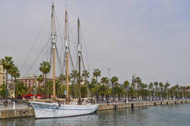 Schooner Santa Eulalia Marina port Vell Barcelona Denizcilik Müzesi tarafından