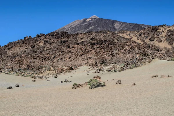 Scenic View Rocky Landscape Teide National Park Montana Blanca Car — Stock Photo, Image