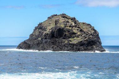 Bir görünümünü Roque de Garachico, Garachico, Tenerife, Kanarya Adaları, İspanya