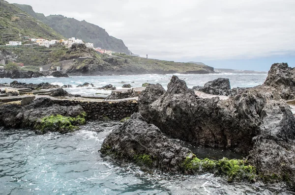 Une Vue Sur Les Piscines Garachico Garachico Tenerife Les Îles — Photo