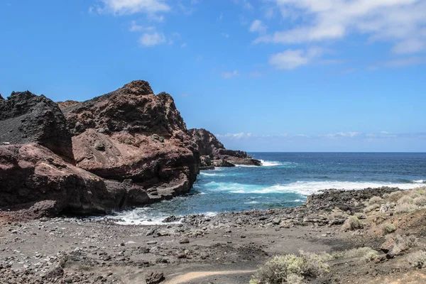 Blick Auf Felsige Küste Bei Punto Teno Teneriffa Kanarische Inseln — Stockfoto