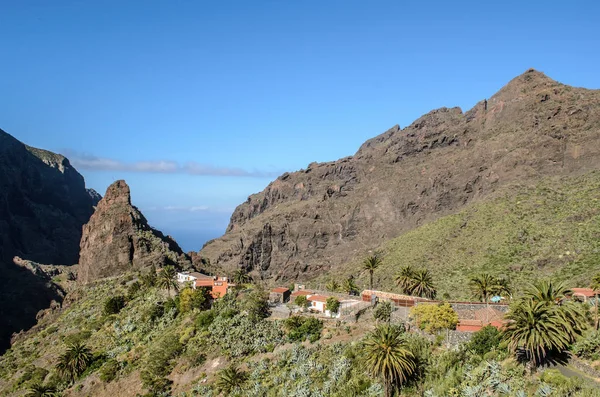 Görünüm Masca Köyü ada Tenerife, Kanarya Adaları, İspanya