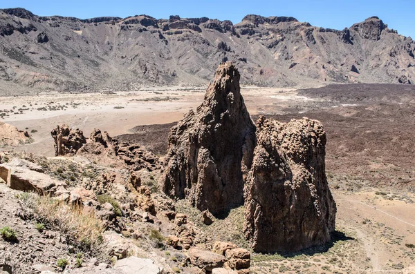 View Lava Field Teide Mirador Llano Ucanca Observation Deck Teide — Stock Photo, Image