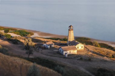 Azak Denizi kıyısındaki eski deniz feneri