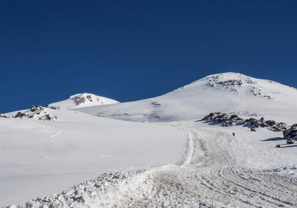 Montagem Elbrus Cúpula Duas Cabeças Sem Nuvens — Fotografia de Stock