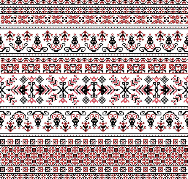 Венгерский пиксельный рисунок для поперечного стежка. Векторный бесшовный фон
.