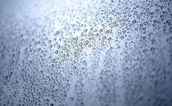 Regentropfen Auf Einem Fensterglas — Stockfoto