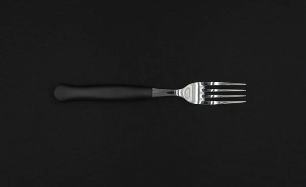 Fork Dark Background — Stock Photo, Image