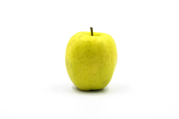 Äpplet Den Vita Bakgrunden — Stockfoto