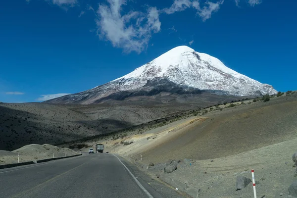 Chimborazo Ηφαίστειο Πιο Κοντινό Σημείο Στον Ήλιο Εκουαδόρ Εικόνα Αρχείου