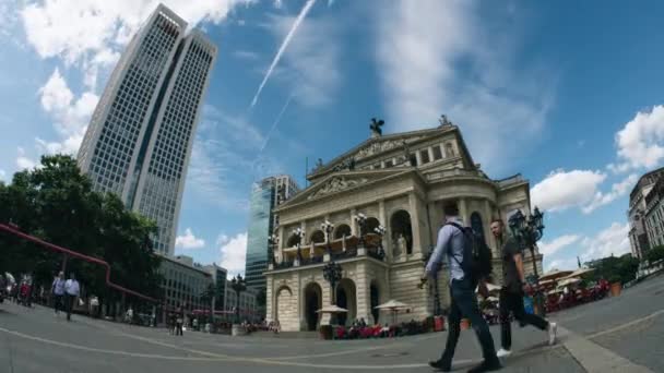 Opera Frankfurt Time Lapse — Stock Video