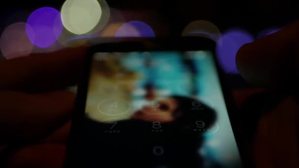 Deblocarea Smartphone Ului Parolă Securitate Cibernetică Icloud Conceptul Hackerilor — Videoclip de stoc