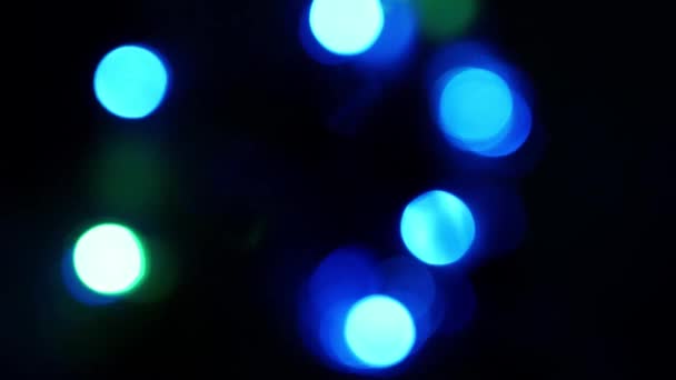 Blurry Abstract Color Circles Blinking Bokeh Light Defocused Concept — Stock Video