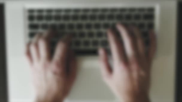 Szövegíró Gépelés Laptop Billentyűzet Ban Hivatal Koncepció Videó Top Megtekintése — Stock videók