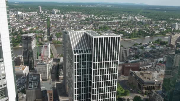 Frankfurt Taki Skyline Şehir Manzarası — Stok video