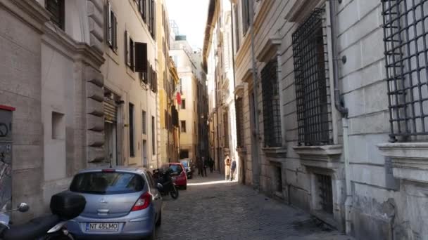 Strada Stretta Della Città Mediterranea Dell Europa Orientale — Video Stock