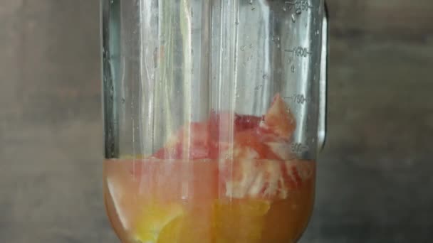 Mistura Smoothie Frutas Bebida Vitamínica Saudável — Vídeo de Stock